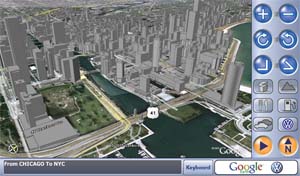 Virtual Reality: Prototype with Google Earth creates realistic 3D