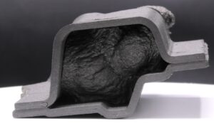 Pumpable baffle in a chassis channel.