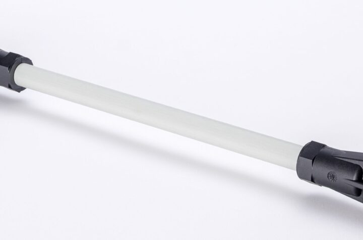 Project partner ZF Group processed the recycled material into a technically sophisticated chassis component (stabilizer link) for Mercedes-Benz. Photo: BASF, 2025.