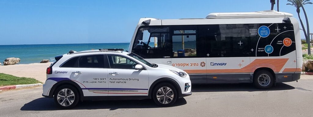 Imagry has autonomous buses and cars on the road.