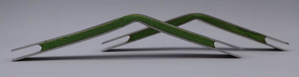 Example of SikaReinforcer® used in a metal body channel.