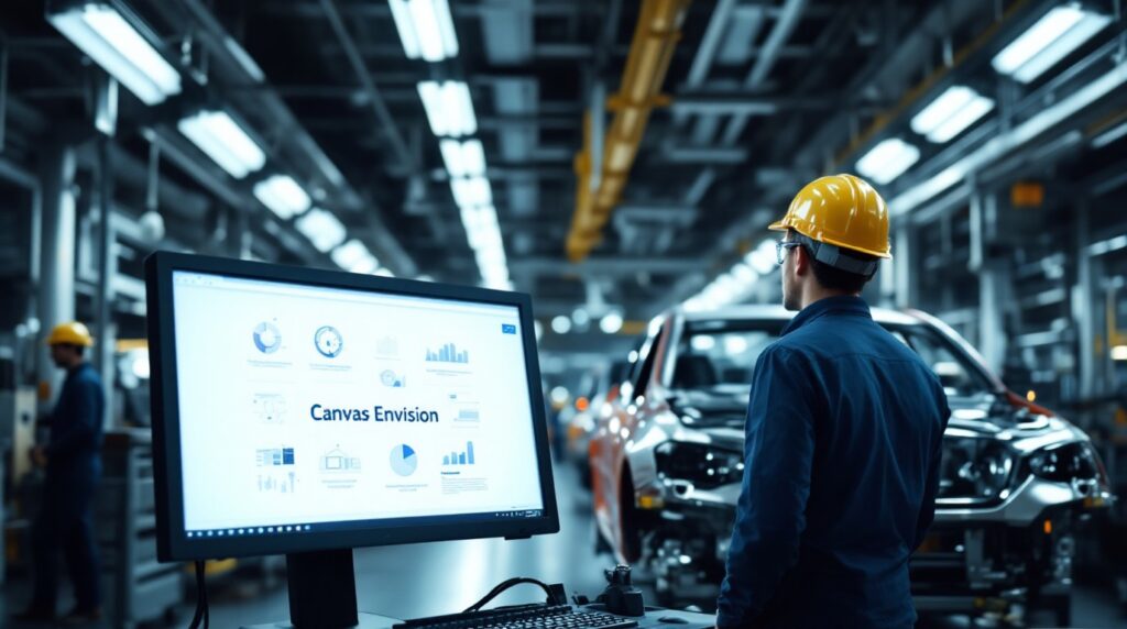 Canvas Envision on the production line.