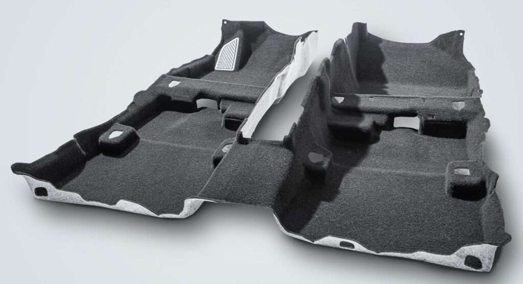 Adhesive-free carpets.