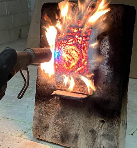 Image showing expanded char and the thermal insulating barrier after in a fire condition.