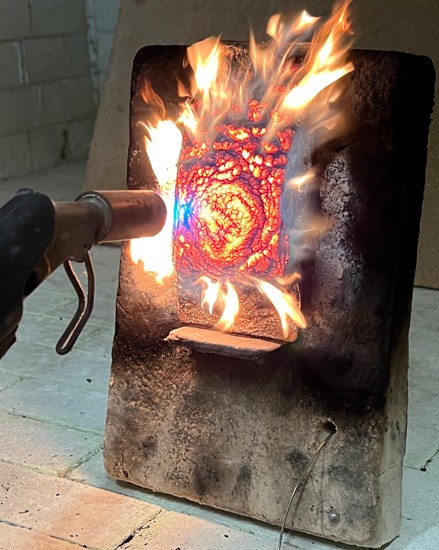 Image showing expanded char and the thermal insulating barrier after in a fire condition.