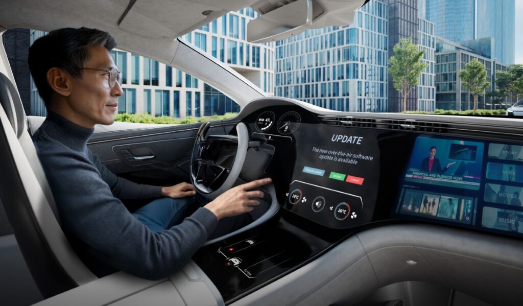 The cabin of a software defined vehicle.