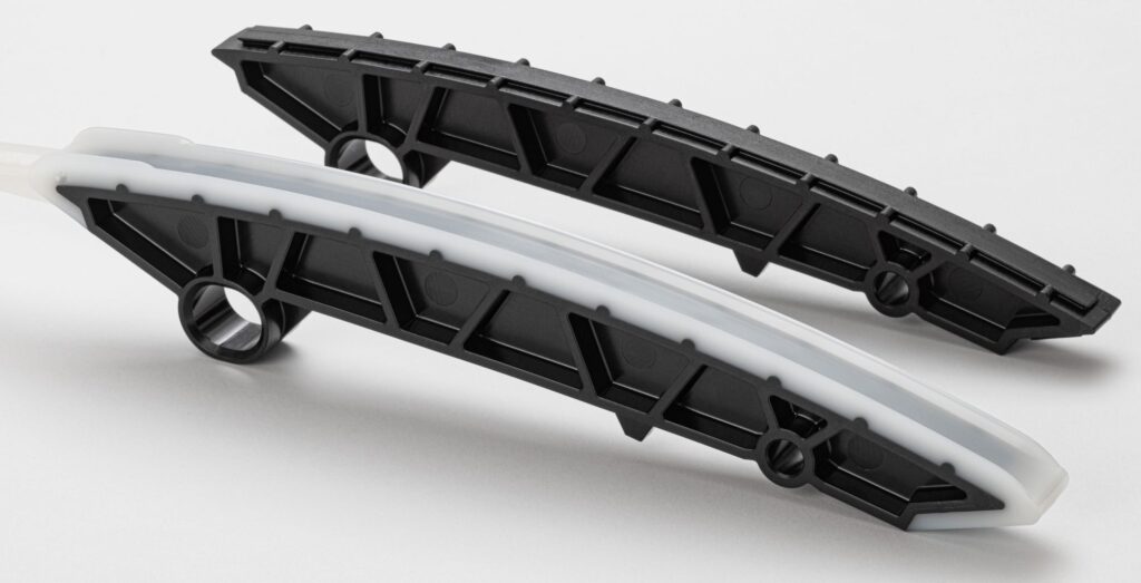 Successful practical test: Project partner ZF Group processed rrecycled material into a technically sophisticated chassis component (Stabilizer Link) for Mercedes-Benz.