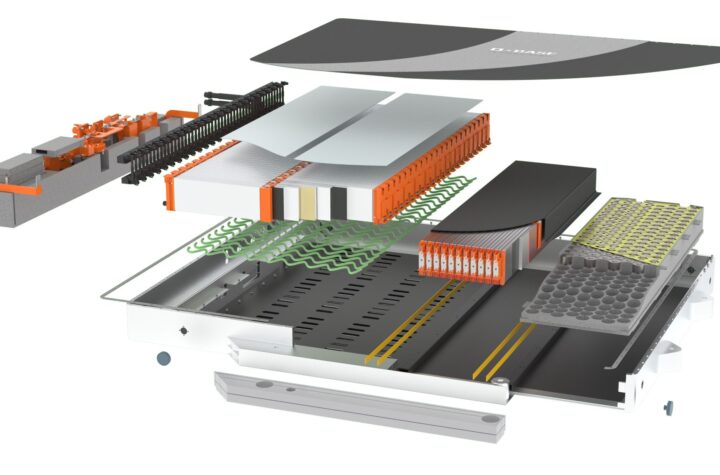 A concept solid state battery pack jointly created by BASF, the Yangtze River Delta Physics Research Center, and WELION New Energy Technology Co., Ltd.
